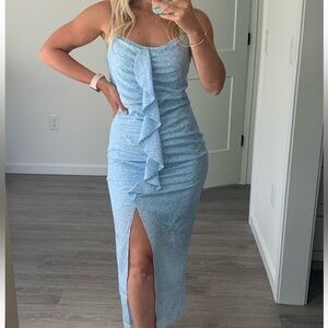 Likely Blue Spaghetti Strap Dress